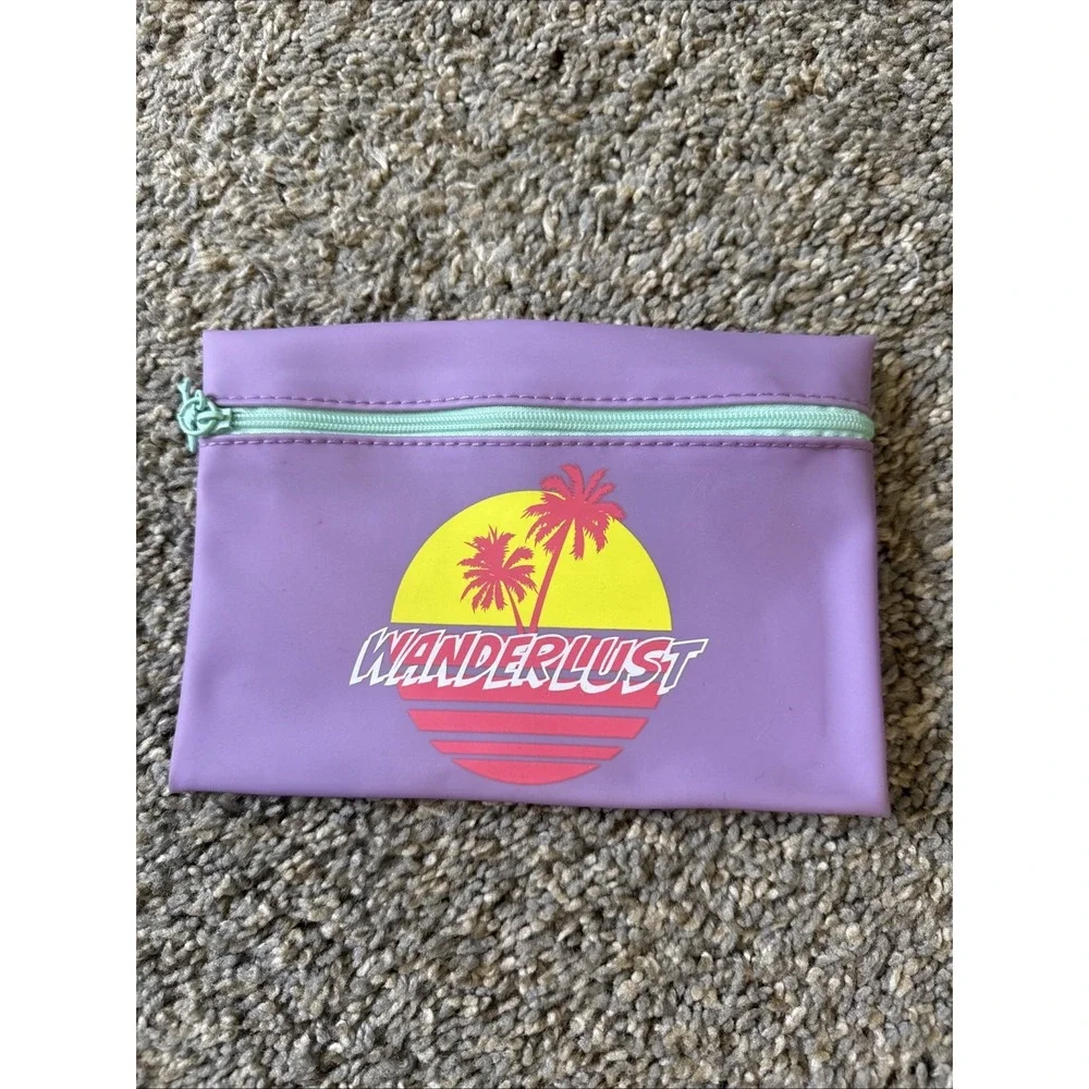 IPSY - Wanderlust - Purple Glam Bag - Airplane Zipper Charm